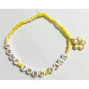 Taylor Swift Eras Tour Friendship Bracelet Jump Then Fall Fearless Flower Charm